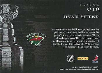 2012-13 Panini Rookie Anthology - Cup Contenders #C10 Ryan Suter Back