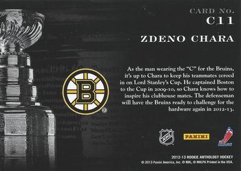 2012-13 Panini Rookie Anthology - Cup Contenders #C11 Zdeno Chara Back