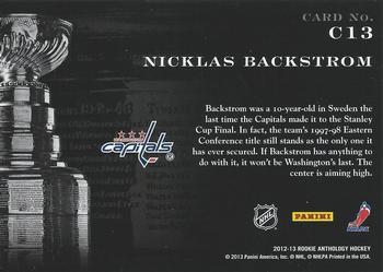 2012-13 Panini Rookie Anthology - Cup Contenders #C13 Nicklas Backstrom Back