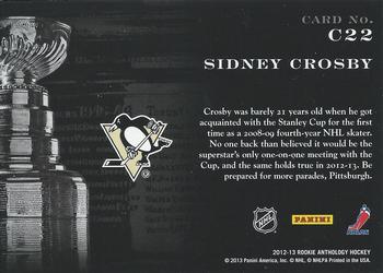 2012-13 Panini Rookie Anthology - Cup Contenders #C22 Sidney Crosby Back