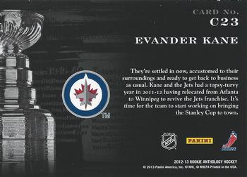 2012-13 Panini Rookie Anthology - Cup Contenders #C23 Evander Kane Back