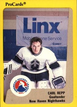 1989-90 ProCards AHL #8 Carl Repp Front