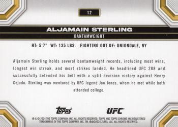 2024 Topps Chrome UFC - Magenta Refractor #12 Aljamain Sterling Back