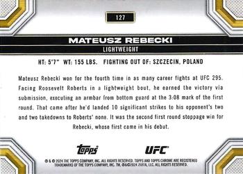 2024 Topps Chrome UFC - Magenta Refractor #127 Mateusz Rebecki Back