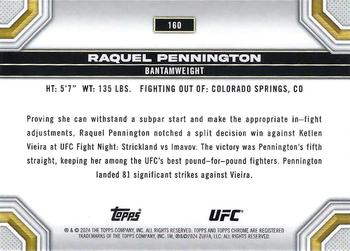 2024 Topps Chrome UFC - Magenta Refractor #160 Raquel Pennington Back