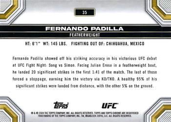 2024 Topps Chrome UFC - Negative #35 Fernando Padilla Back