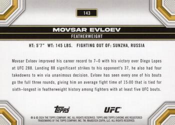 2024 Topps Chrome UFC - Negative #143 Movsar Evloev Back