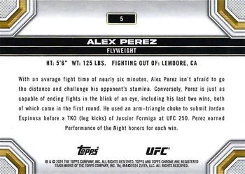 2024 Topps Chrome UFC - Prism #5 Alex Perez Back