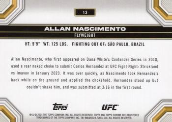 2024 Topps Chrome UFC - Prism #13 Allan Nascimento Back