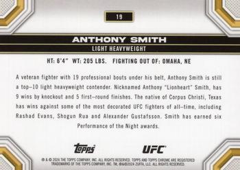 2024 Topps Chrome UFC - Prism #19 Anthony Smith Back