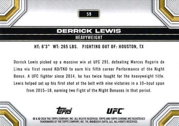 2024 Topps Chrome UFC - Prism #59 Derrick Lewis Back