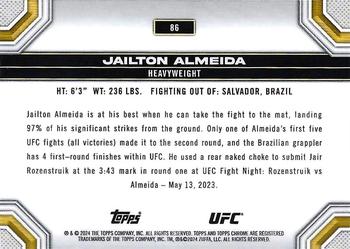 2024 Topps Chrome UFC - Prism #86 Jailton Almeida Back