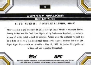 2024 Topps Chrome UFC - Prism #96 Johnny Walker Back