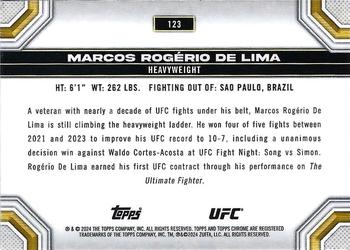 2024 Topps Chrome UFC - Prism #123 Marcos Rogério De Lima Back