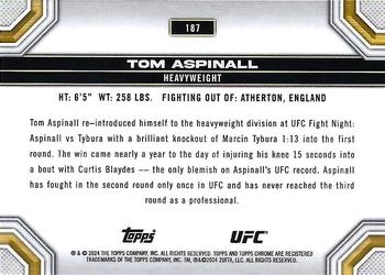 2024 Topps Chrome UFC - Prism #187 Tom Aspinall Back