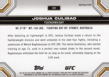 2024 Topps Chrome UFC - Refractor #101 Joshua Culibao Back
