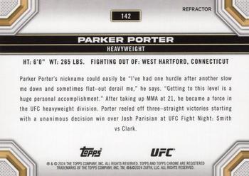 2024 Topps Chrome UFC - Refractor #142 Parker Porter Back