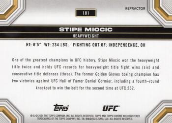 2024 Topps Chrome UFC - Refractor #181 Stipe Miocic Back