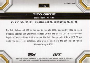 2024 Topps Chrome UFC - Refractor #186 Tito Ortiz Back
