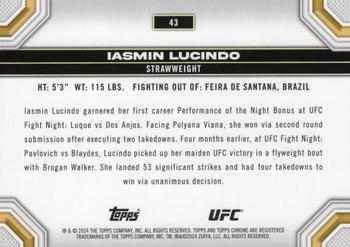 2024 Topps Chrome UFC - Speckle #43 Iasmin Lucindo Back