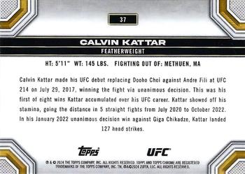 2024 Topps Chrome UFC - X-Fractor #37 Calvin Kattar Back