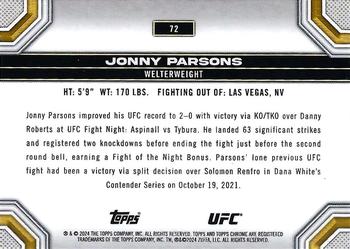 2024 Topps Chrome UFC - X-Fractor #72 Jonny Parsons Back