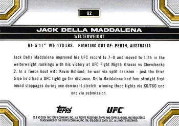 2024 Topps Chrome UFC - X-Fractor #82 Jack Della Maddalena Back
