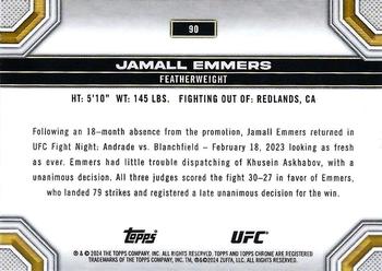 2024 Topps Chrome UFC - X-Fractor #90 Jamall Emmers Back