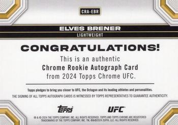 2024 Topps Chrome UFC - Chrome Rookie Autographs #CRA-EBR Elves Brener Back