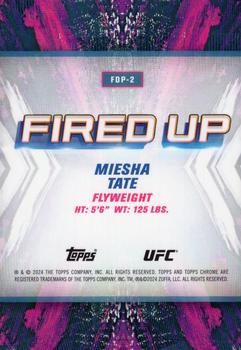 2024 Topps Chrome UFC - Fired Up Gold Refractor #FDP-2 Miesha Tate Back