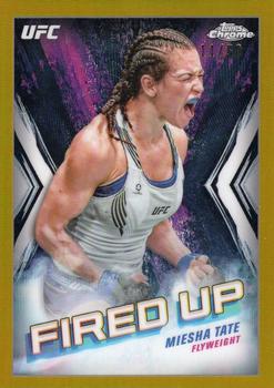 2024 Topps Chrome UFC - Fired Up Gold Refractor #FDP-2 Miesha Tate Front