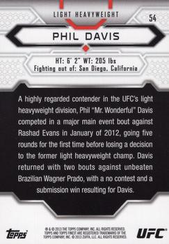 2013 Finest UFC #54 Phil Davis Back