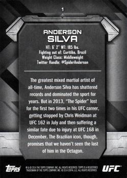 2014 Topps UFC Knockout #1 Anderson Silva Back