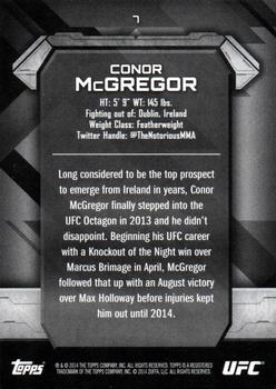 2014 Topps UFC Knockout #7 Conor McGregor Back