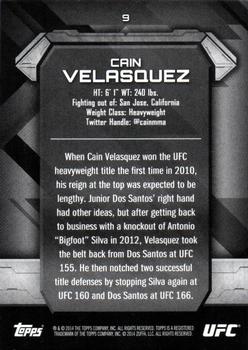 2014 Topps UFC Knockout #9 Cain Velasquez Back