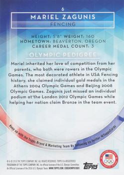 2016 Topps U.S. Olympic & Paralympic Team Hopefuls - Silver #6 Mariel Zagunis Back