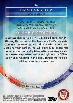 2016 Topps U.S. Olympic & Paralympic Team Hopefuls - Silver #28 Brad Snyder Back