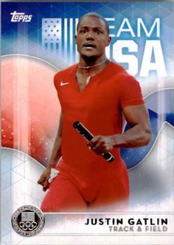 2016 Topps U.S. Olympic & Paralympic Team Hopefuls - Silver #32 Justin Gatlin Front