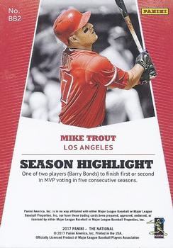 2017 Panini National Convention - Rainbow Spokes Thick #BB2 Mike Trout Back