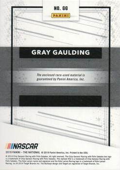 2019 Panini The National - Memorabilia Rapture #GG Gray Gaulding Back