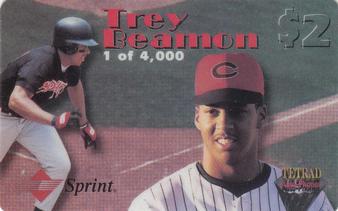 1995 Signature Rookies Tetrad - Auto Phonex $2 #19 Trey Beamon Front