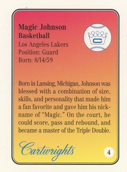 1992 Cartwrights Players Choice #4 Magic Johnson Back