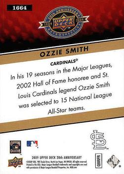 2009 Upper Deck 20th Anniversary #1664 Ozzie Smith Back