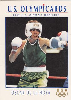1992 Impel Olympicards: 1992 U.S. Olympic Hopefuls #23 Oscar de la Hoya Front