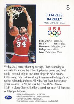 1992 Impel Olympicards: 1992 U.S. Olympic Hopefuls #8 Charles Barkley Back