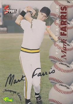 1995-96 Classic Five Sport Signings #S64 Mark Farris Front
