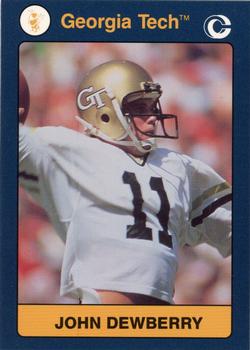 1991 Collegiate Collection Georgia Tech Yellow Jackets #1 John Dewberry Front