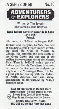 1973 Brooke Bond Adventurers and Explorers #16 René Robert Cavelier Back