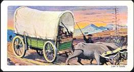 1967 Brooke Bond (Red Rose Tea) Transportation Through the Ages #5 Ox Wagon Front