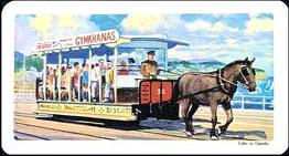 1967 Brooke Bond (Red Rose Tea) Transportation Through the Ages #7 Horse Tram Front